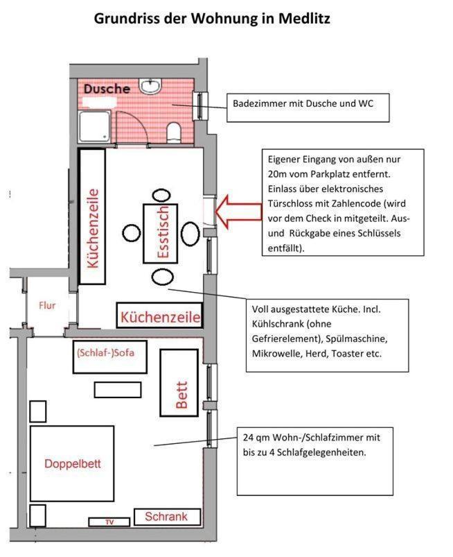 Wohnung In Medlitz Rattelsdorf Exterior foto